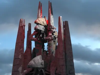 Terra Former Mining colony Kit bash 2 3D model