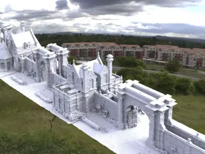 Gate to mansion 3D model