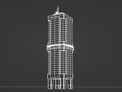 Futuristic City Building 10 Low-poly 3D model
