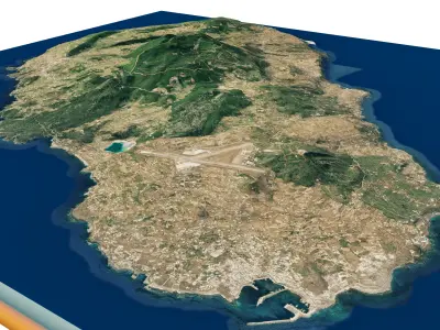 Pantelleria island full 3d model terrain 3D model
