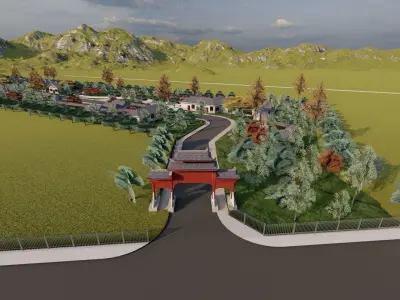 park-public park-Private Park Landscape 3D model