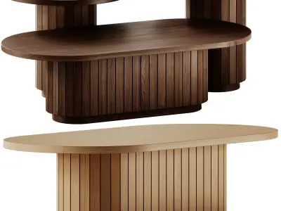 Kave Home Licia Coffee and Side Tables 3D model