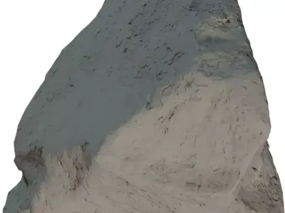 Stylized Boulder Rock  Low-poly 3D model