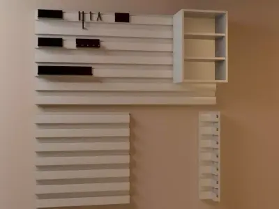 French Cleat Wall Panels 3D model