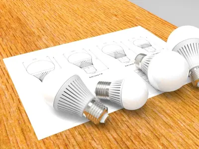 Bulb Lamp 3W 5W 7W And 9W Free 3D model