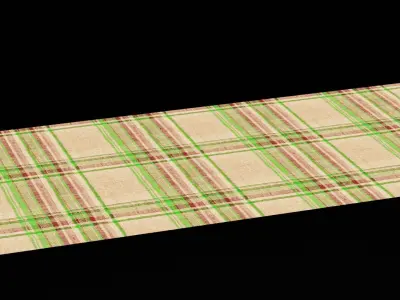 Rectangular Tablecloth Low-poly 3D model