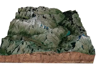 Gran Paradiso Graian Alps Italy 3D model