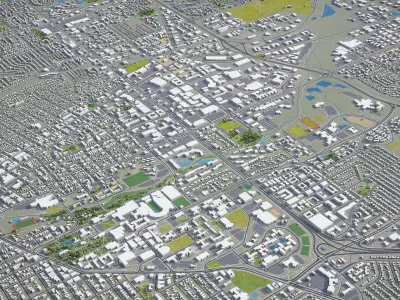 Boulder - City 3D Model Low-poly 3D model