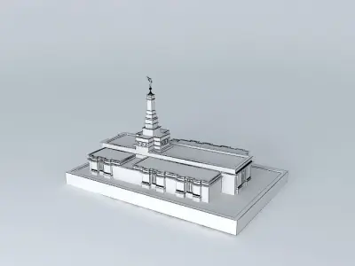 LDS. Mexico Temple Mormon.Tampico 83rd. operating Temple. Free 3D model