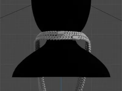 Explore the Future of Style with Our Cuban Chains Low-poly 3D model
