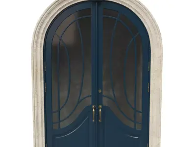  Entrance classic door 52 3D model