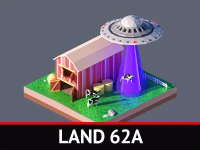 land 62A Low-poly 3D model
