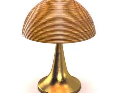Large Bamboo Table Lamp 3D model