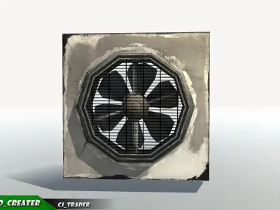 Ventilator Animated Collection Pack Low-poly 3D Model Low-poly 3D model