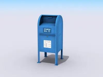 Mail Box Low-poly 3D model