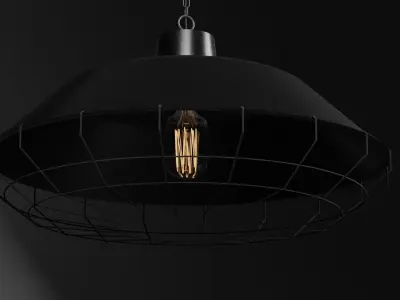 Industrial Ceiling Lamp - 2k textures 3D model