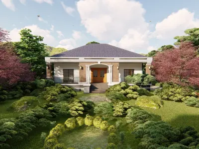 Modern House T2 3D model