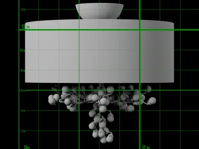Chandeliers chandelier with four lights 3D model