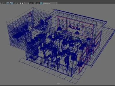 PIZZERIA 3D model