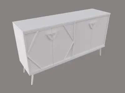 Luxury Sideboard black 3D model