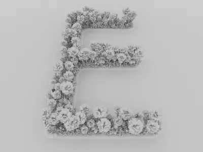 E Alphabet Island 3D model