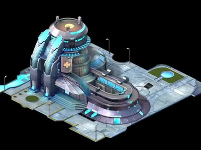 Different dimension - city state hospital 03 3D model
