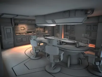 Spaceship Interior HD 1 3D model