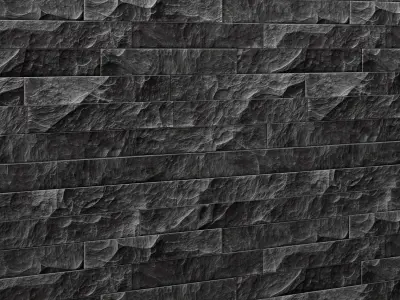 Stone wall slate 3D model