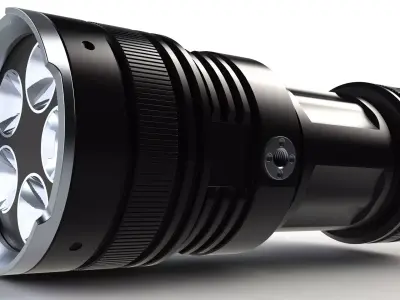 Flashlight camera lens 3D model