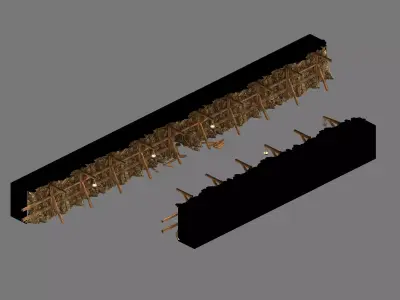 Cave - Stone Wall 01 3D model