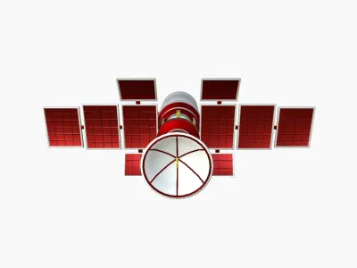 Satellite A10 China - SciFi Space Design Low-poly 3D model