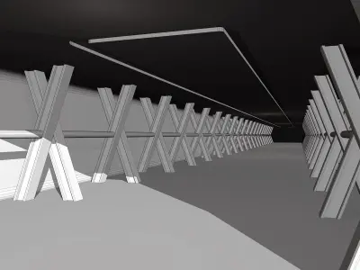 Game Corridor 3D model