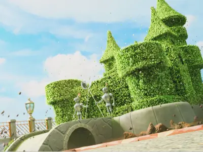 Castle garden 3D model