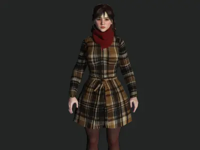 AAA 3D REALISTIC CHARACTER - YOUNG BEAUTIFUL GIRL SOPHIA 01 Low-poly 3D model