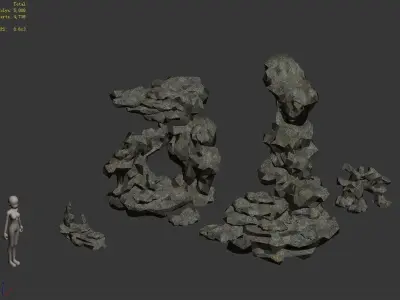 Mountain Stone - Garden - Rockery 32 3D model