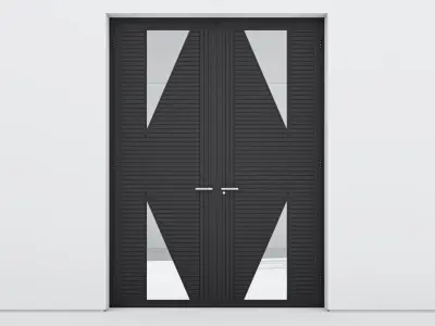 Aluminium door 303 3D model