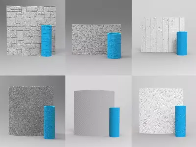 6 SEAMLESS TEXTURE ROLLER  3D print model