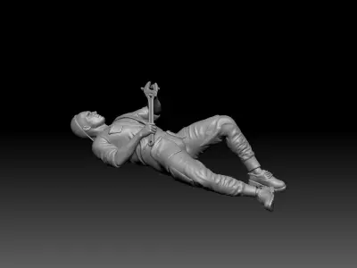 mechanic on floor 3D print model