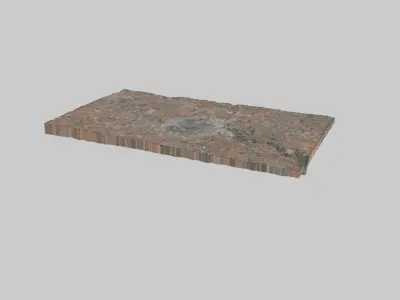 Lubbock City Low-poly 3D model
