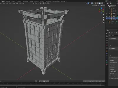 lapm in Japan style Free low-poly 3D model