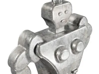 Rock Robot Low-poly 3D model