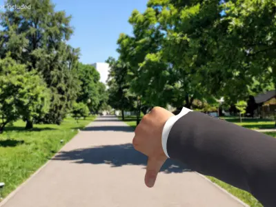  Male Arm Expressing Dislike Animated Rigged for Maya 