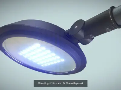 Street Light 15 with pole 4 3D Model Pack