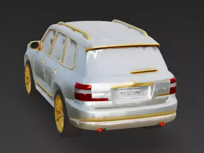 Arctic Pearl Luxury SUV 3D Model Low-poly 3D model