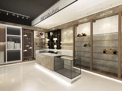 Showroom interior 3D model