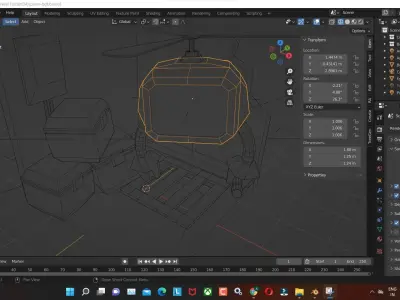 pawn-bot low poly model render in blender Low-poly 3D model