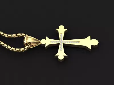 Cross Light Gold 3CP037 3DM STL 3D model