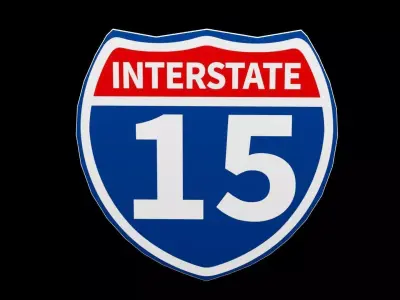 Street Sign Interstate Low-poly 3D model