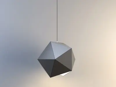 geometric ceiling light Low-poly 3D model