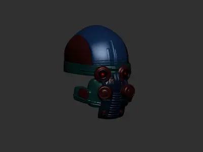 helmet high poly sculpt 3d printable ver 7 3D model 3D model 157